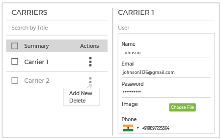 Delivery management software interface powered by StoreHippo with feature to add delivery boys for different sellers.