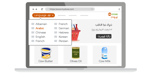 RTL support in multilingual online store powered with StoreHippo ecommerce platform.