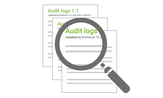 StoreHippo best ecommerce platform’s inbuilt audit log feature showing the log of various users and files updated.