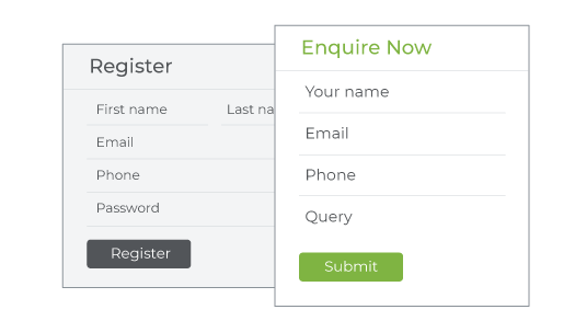 2 custom forms built using inbuilt form builder feature offered by StoreHippo B2B ecommerce solutions.