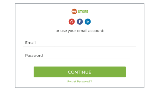 Single sign on feature allowing faster login using inbuilt capabilities of StoreHippo B2B ecommerce solutions.