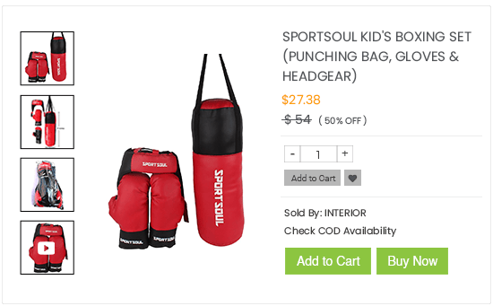 Product page of an online sporting goods store built using StoreHippo ecommerce platform.