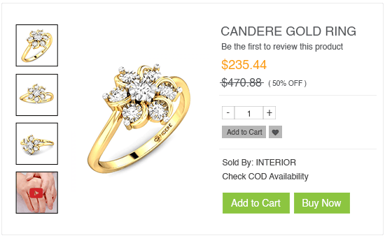 Product page of an online jewelry store built using StoreHippo ecommerce platform.