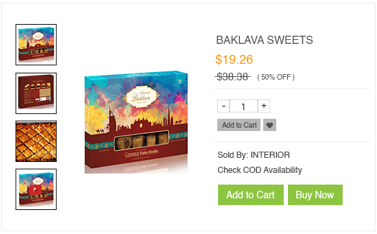 Product page of an online food store built using StoreHippo ecommerce platform.