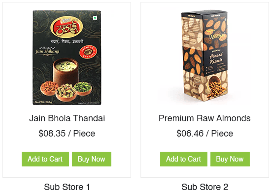 Create multiple sub-stores for selling food and drinks online using StoreHippo ecommerce platform.