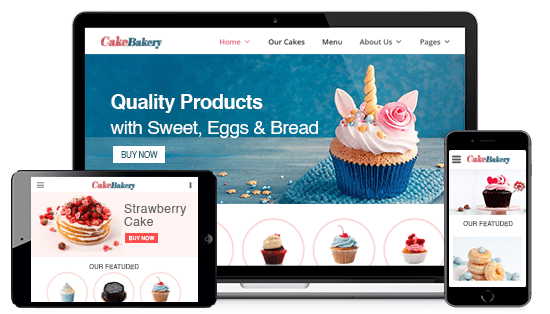 Multi-device optimized online cake shop powered by StoreHippo ecommerce platform.