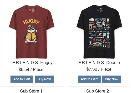 Create multiple sub-stores for selling t-shirt online using StoreHippo ecommerce platform.
