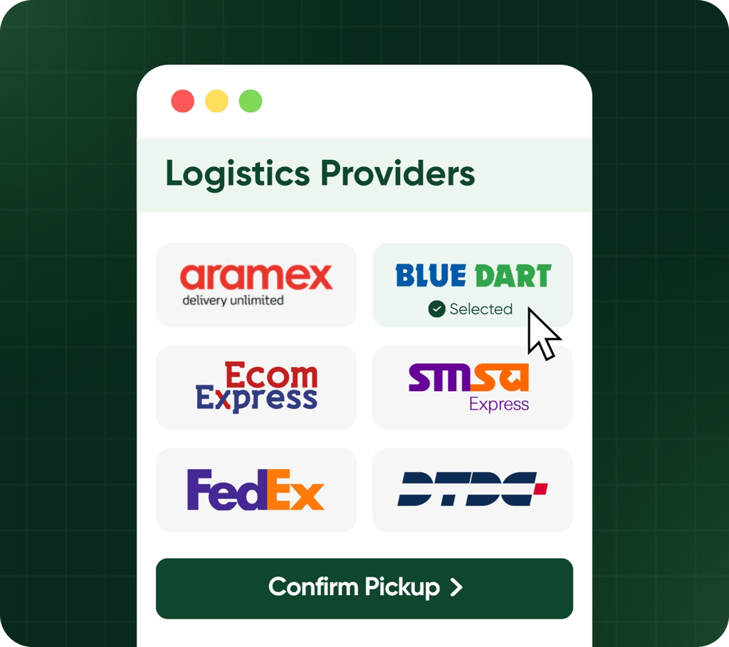 30+ Pre-Integrated Logistics Partners