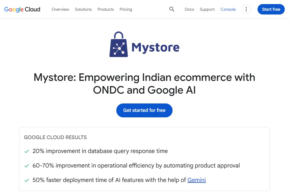 Google Cloud Showcases StoreHippo- <span class="text-gradient">Powered Mystore’s AI Commerce Transformation</span>