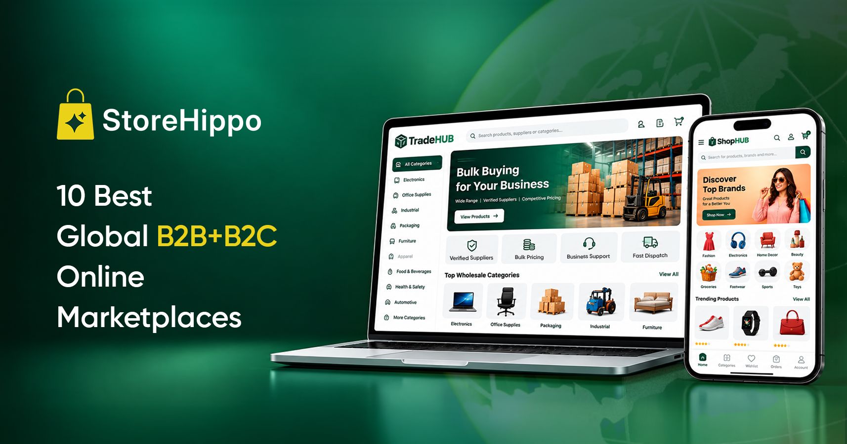 Top 10 global online marketplaces (B2B+ B2C)