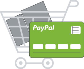 An shopping cart with boxes & Paypal card depicting adaptive payment using inbuilt StoreHippo tool.