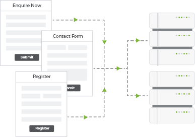 Form builder feature of StoreHippo showing how data is saved via forms & later exported for use in a single click.