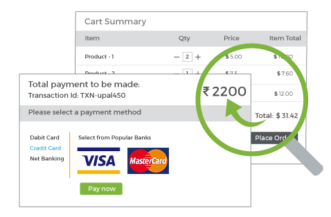 Ecommerce store's payment page showing automatic currency conversion on checkout using toreHippo multi currency solution