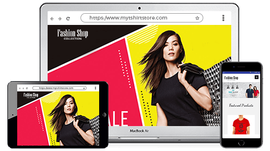 Multi-device optimized online t-shirt store powered by StoreHippo ecommerce platform.