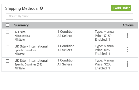 StoreHippo powered order management system's inbuilt feature to add different shipping rates for various locations.