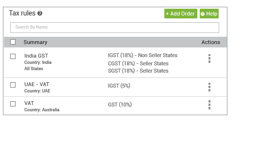StoreHippo powered order management system's inbuilt tax engine to add multi level taxes.