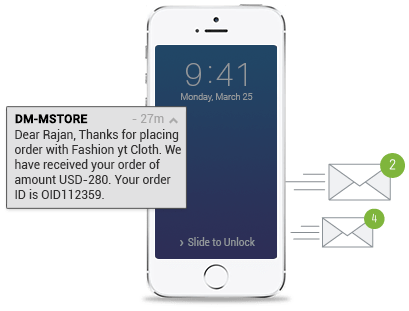 StoreHippo powered order management system's with inbuilt support to send order email & SMS notifications.