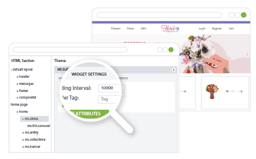 StoreHippo's theme design feature with developer friendly interface to change themes.