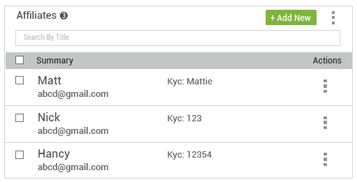 Interface of affiliates management feature powered by StoreHippo ecommerce platform.