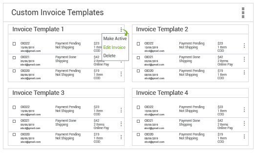 StoreHippo's inbuilt invoicing & billing software with built in & custom invoice templates.