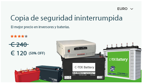 Multilingual ecommerce store for inverter & battery built using StoreHippo ecommerce platform.