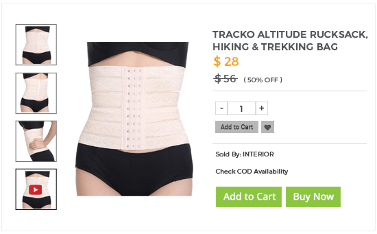 Product page of a online shapewear store built using StoreHippo ecommerce platform.