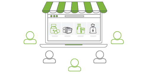 Hyperlocal Multi-vendor online store selling grocery and daily essentials using multiple vendors.