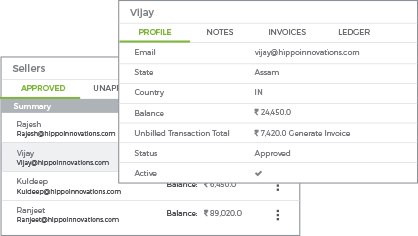Vendor Management by Admin