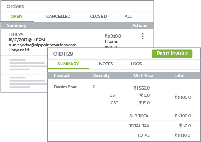 Order and shipping management by Vendor